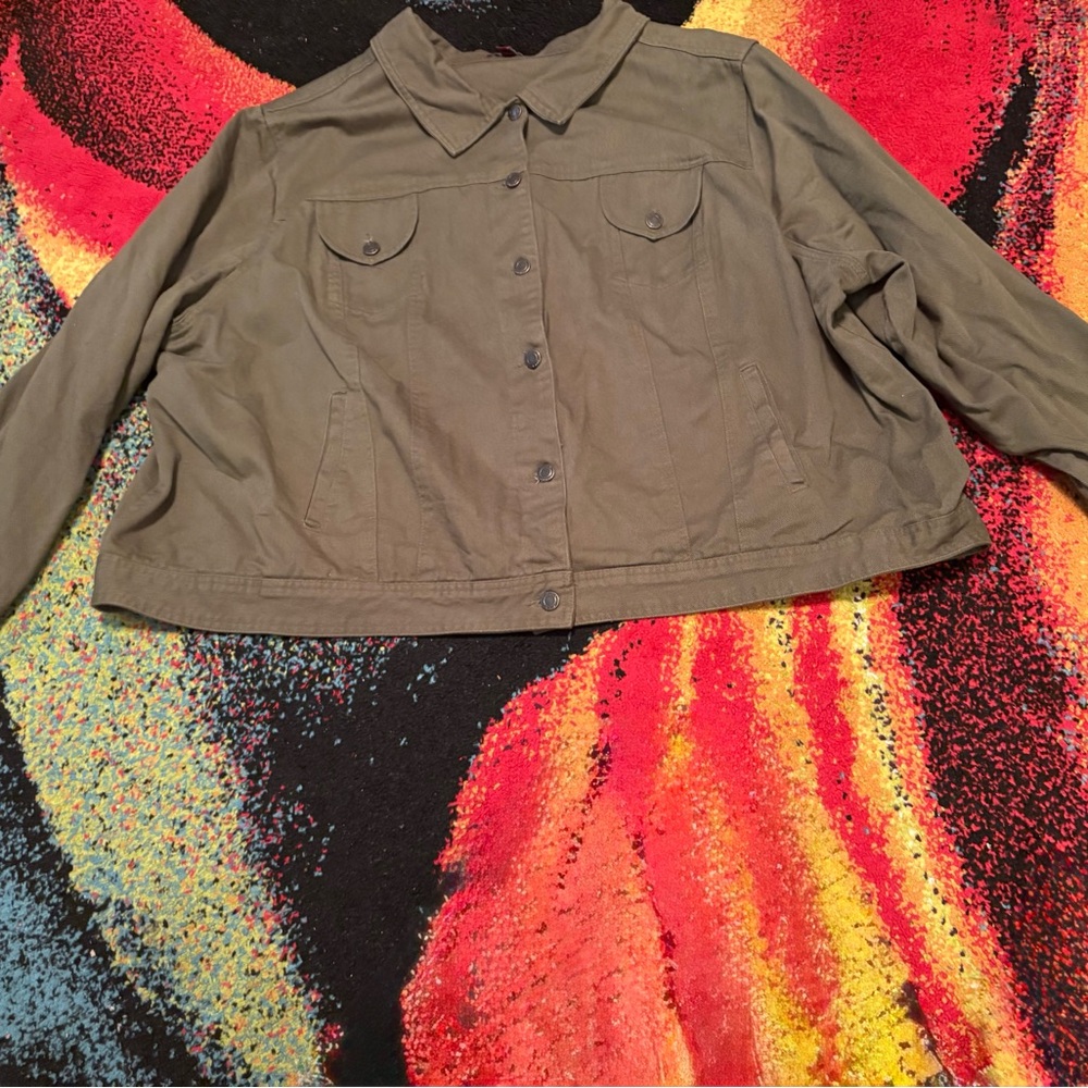 Jessica London Khaki Utility Jacket